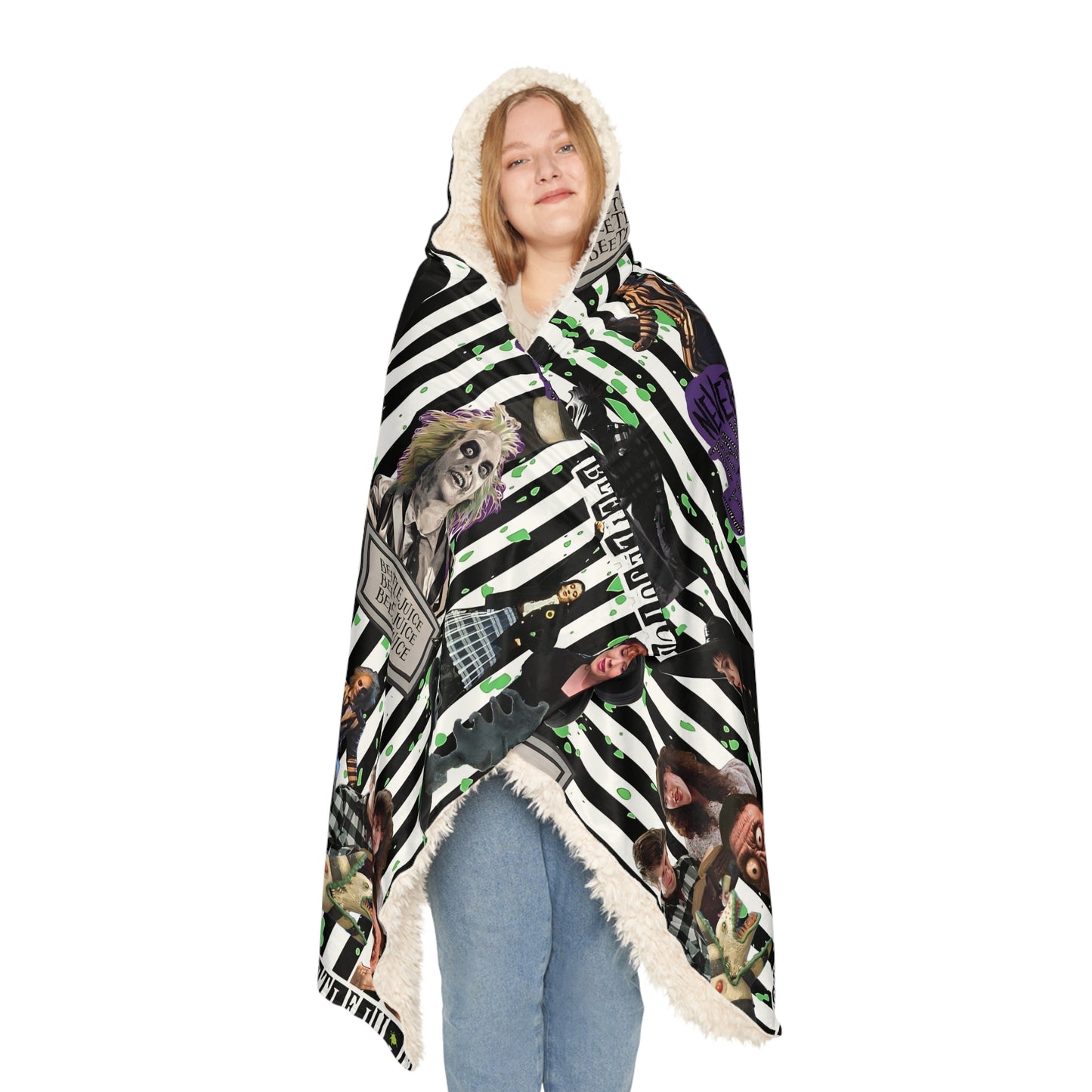 Beetlejuice Strange And Unusual Collage Snuggle Blanket