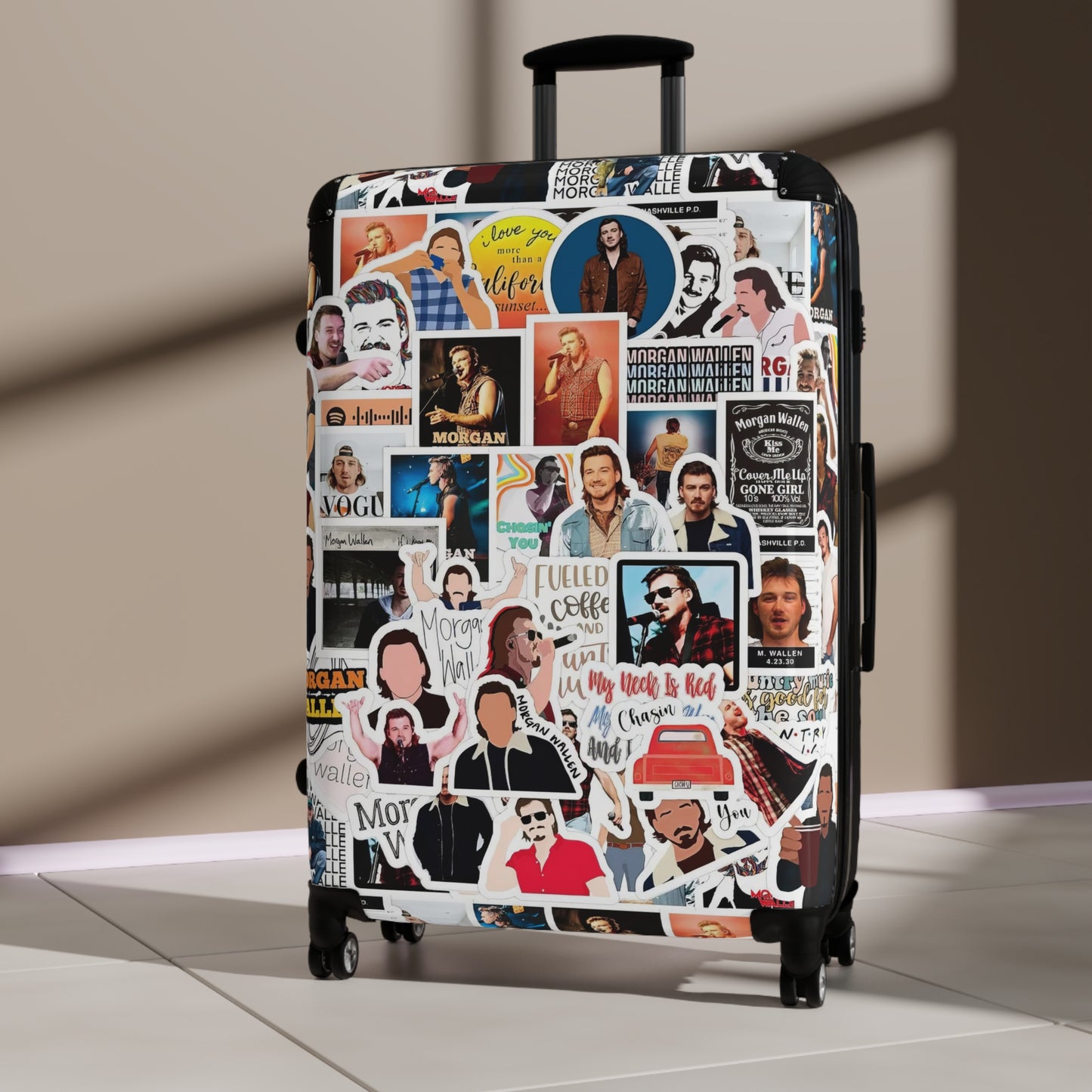 Morgan Wallen Sticker Collage Suitcase