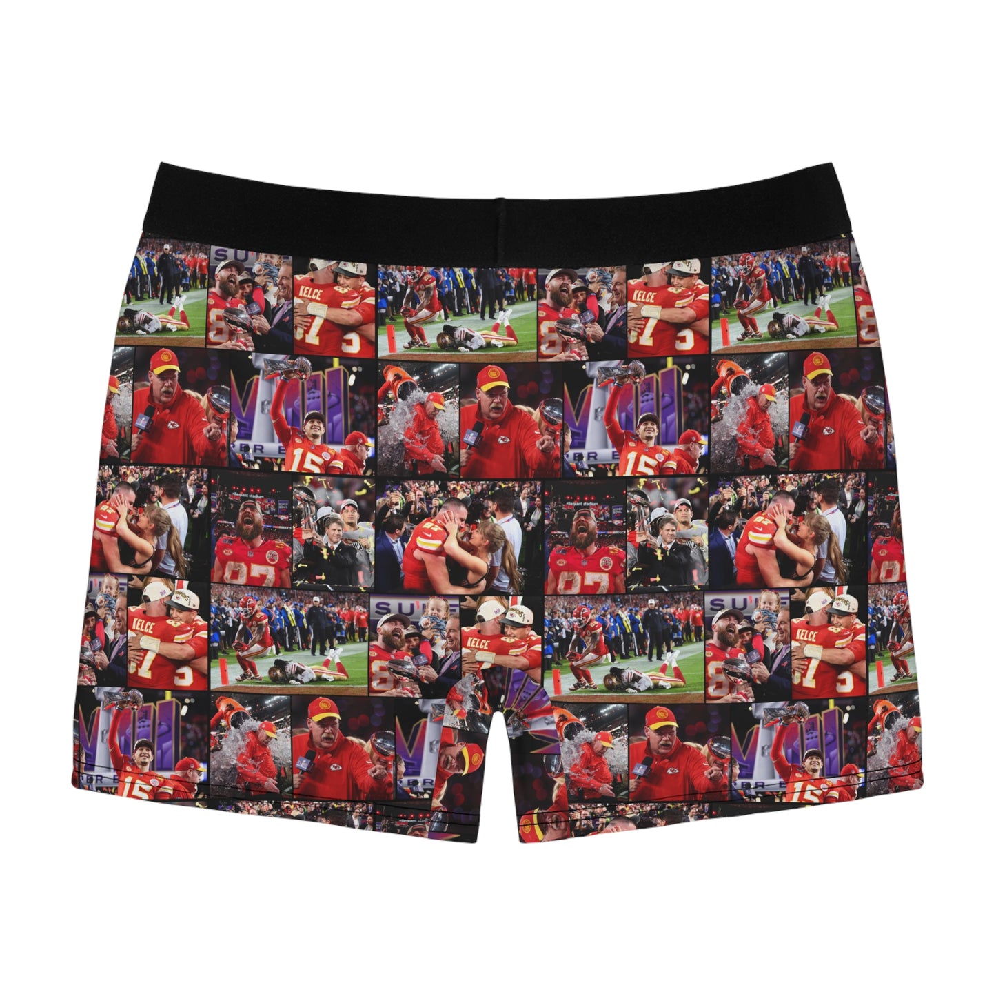 Kansas City Chiefs Superbowl LVIII Championship Victory Collage Men's Boxer Briefs