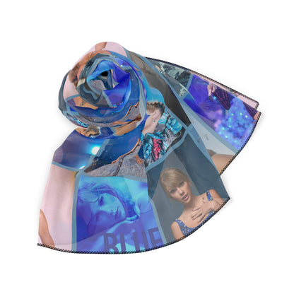 Taylor Swift Blue Aesthetic Collage Polyester Scarf