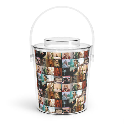 Sabrina Carpenter Album Cover Collage Ice Bucket with Tongs