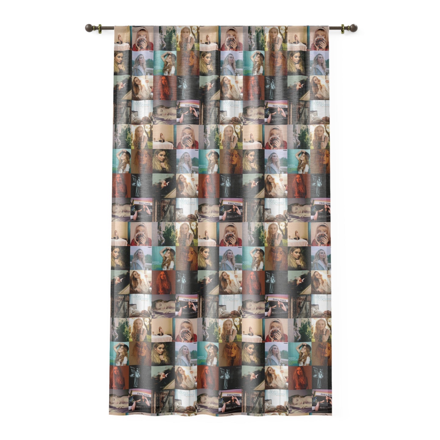 Sabrina Carpenter Album Cover Collage Window Curtain