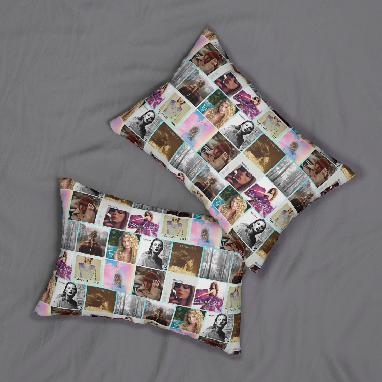 Taylor Swift Album Art Collage Pattern Polyester Lumbar Pillow