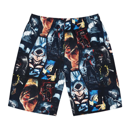 Anime Hero Montage Men's Board Shorts