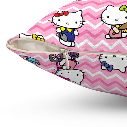 Hello Kitty Playtime Collage Spun Polyester Square Pillow