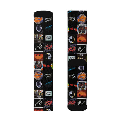 Daft Punk Album Cover Art Collage Tube Socks