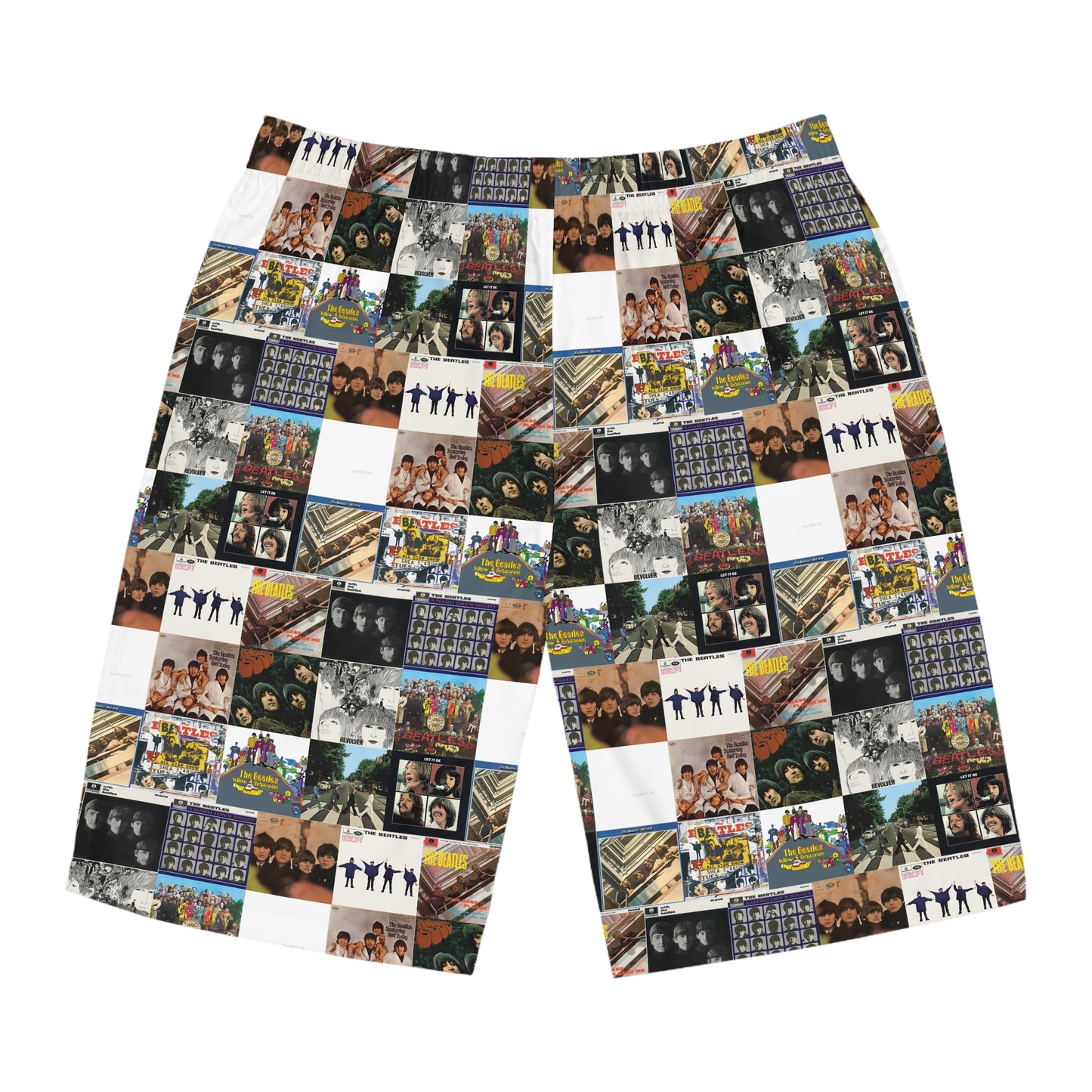 The Beatles Album Cover Collage Men's Board Shorts