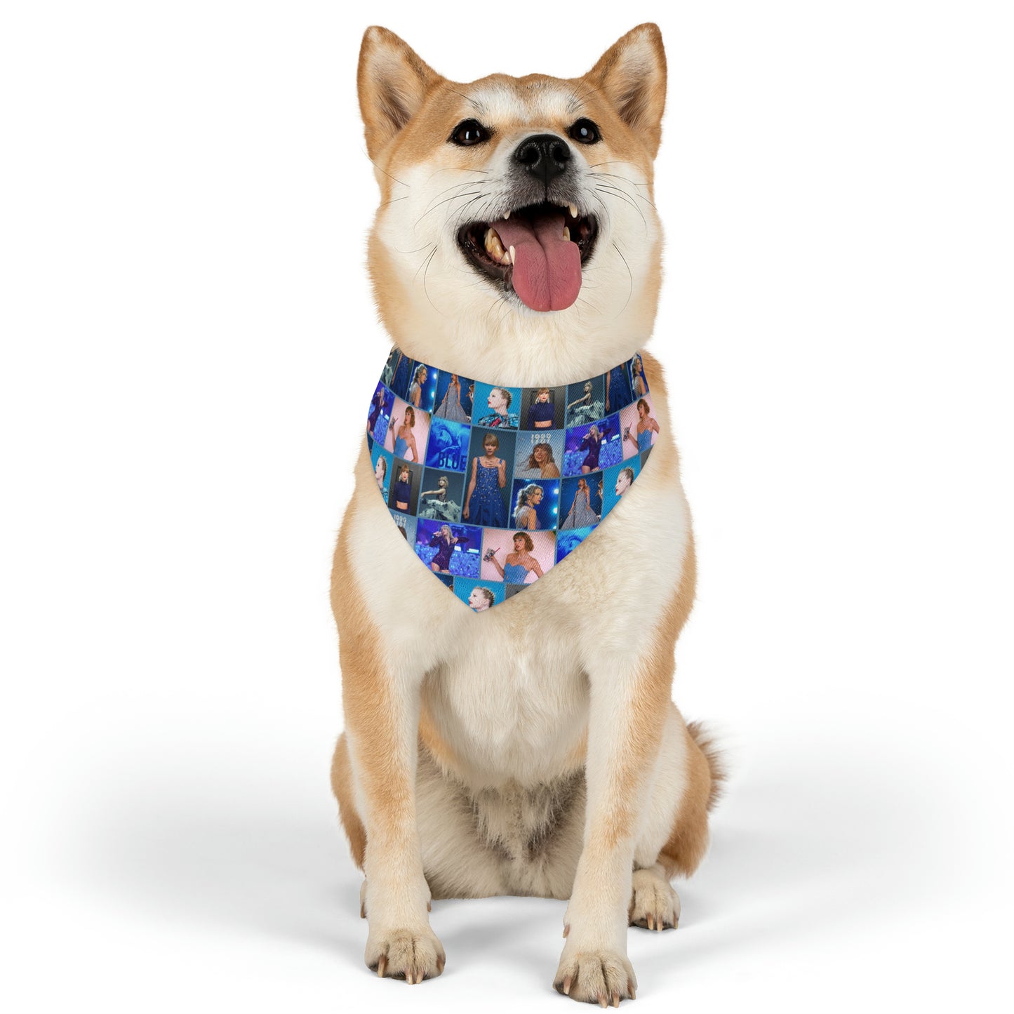 Taylor Swift Blue Aesthetic Collage Pet Bandana Collar