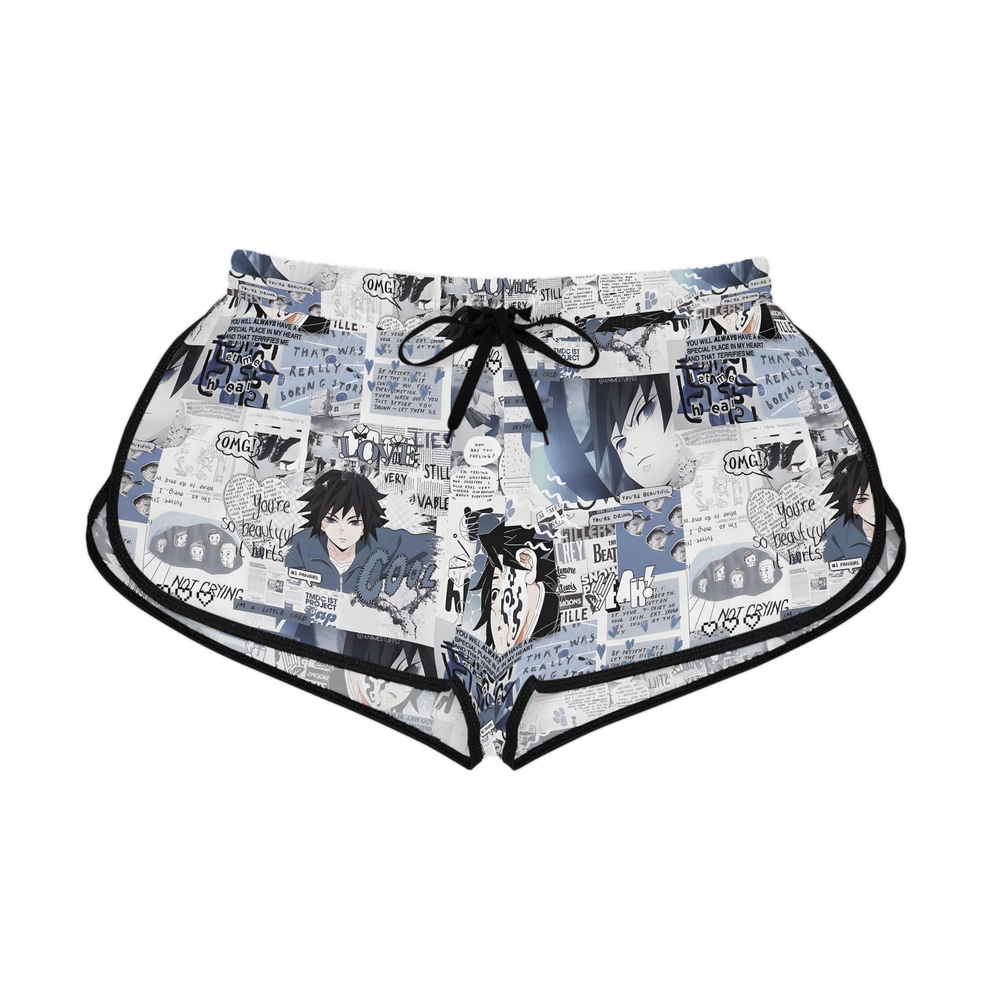 Demon Slayer Giyu Aesthetic Collage Women's Relaxed Shorts