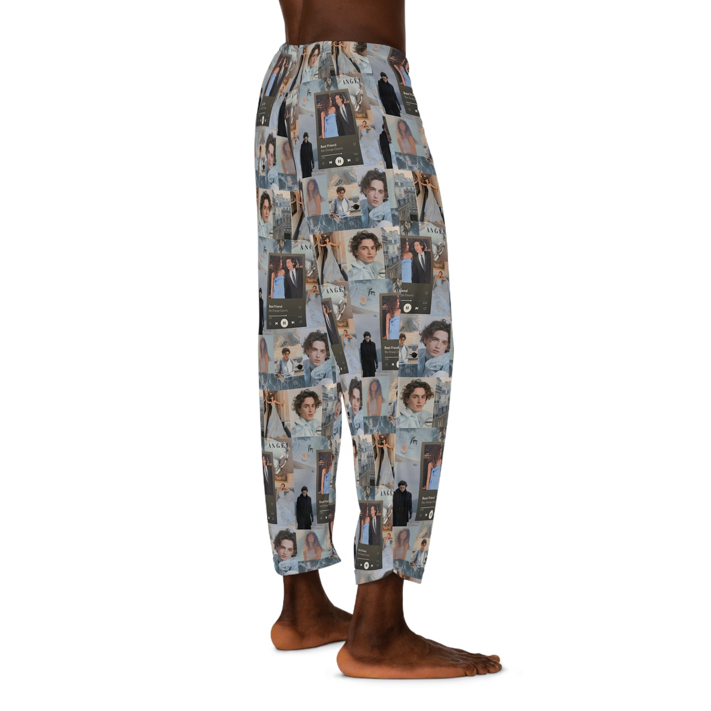 Timothee Chalamet And Zendaya Best Friend Collage Men's Pajama Pants