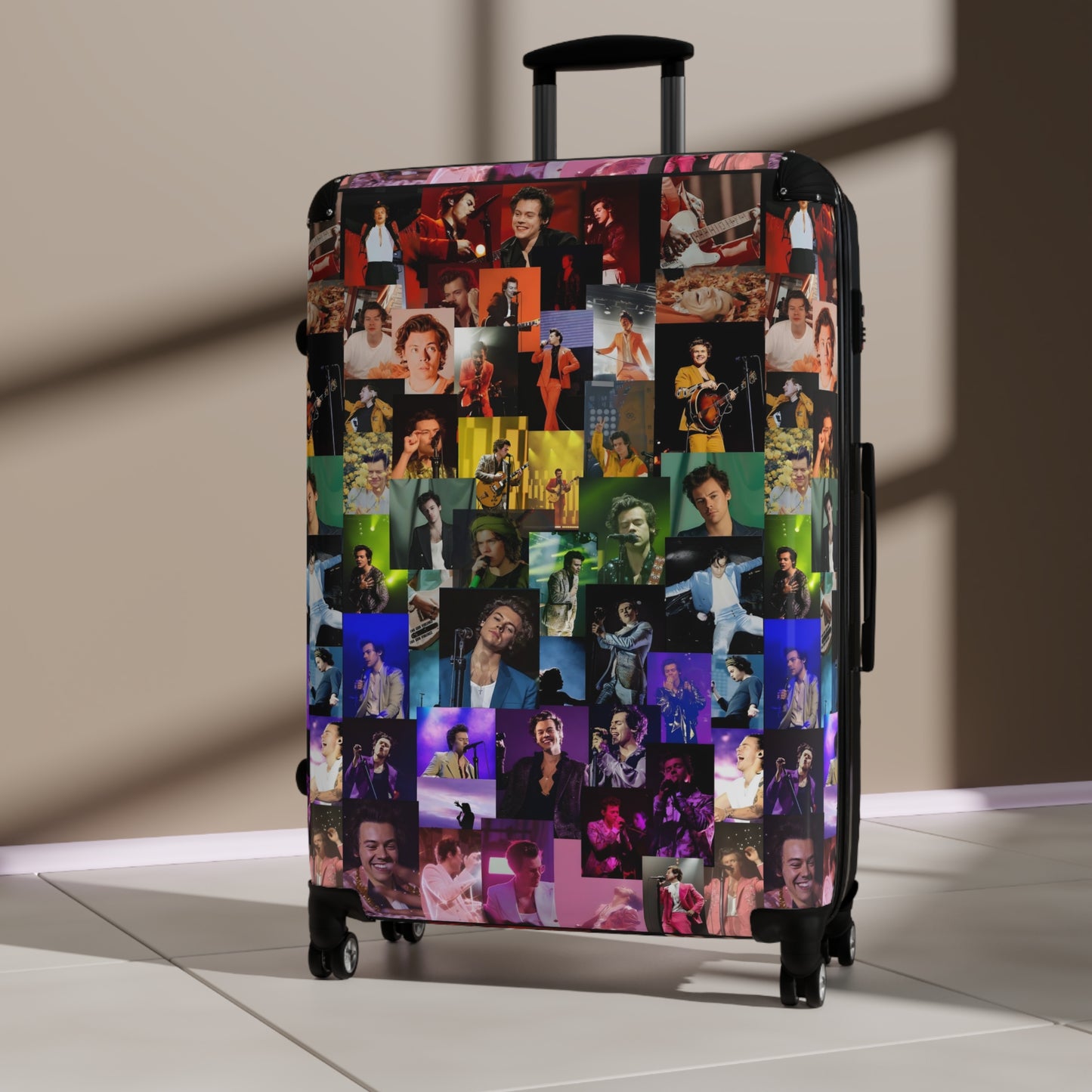 Harry Styles Rainbow Collage Suitcase