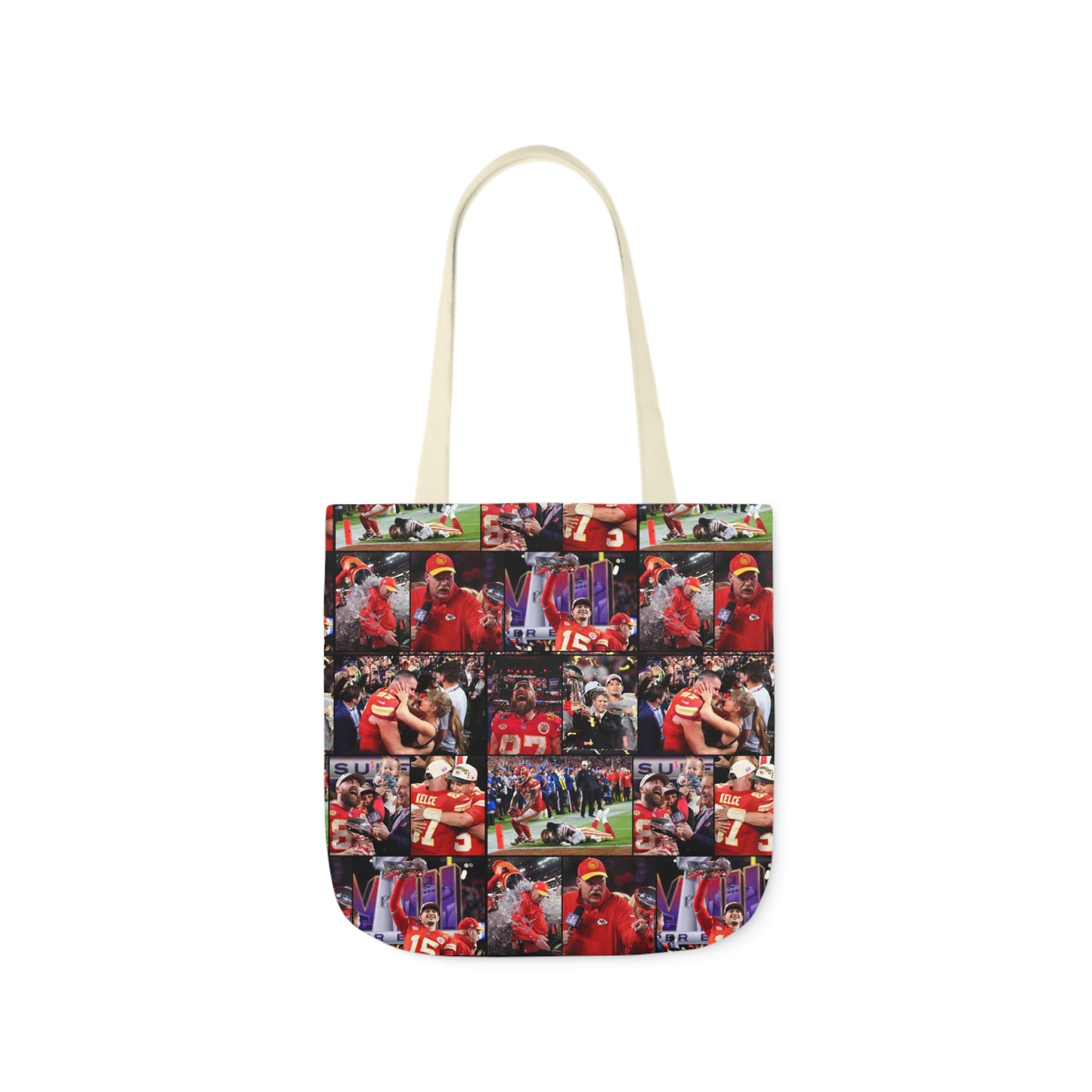 Kansas City Chiefs Superbowl LVIII Championship Victory Collage Polyester Canvas Tote Bag