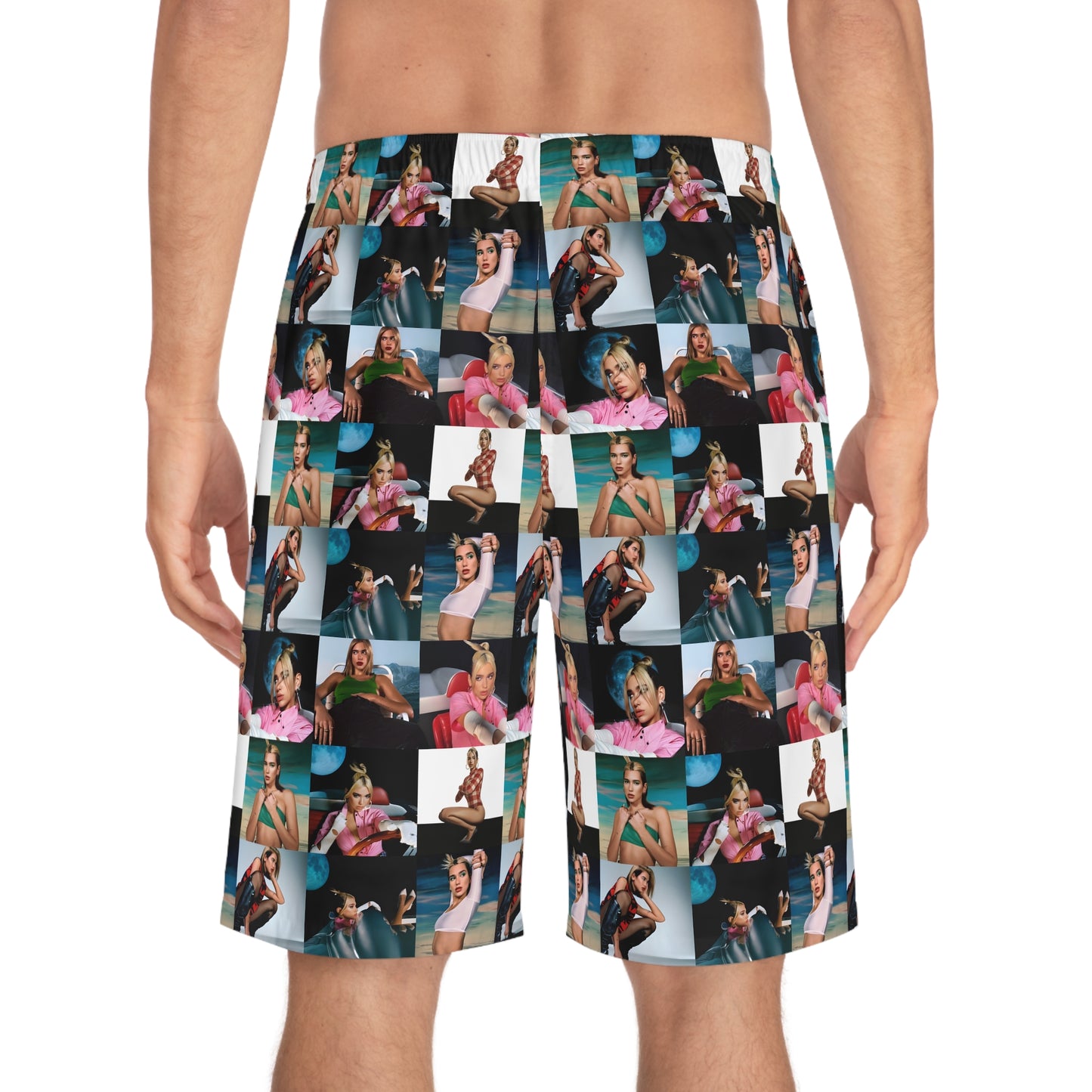 Dua Lipa Future Nostalgia Mosaic Men's Board Shorts