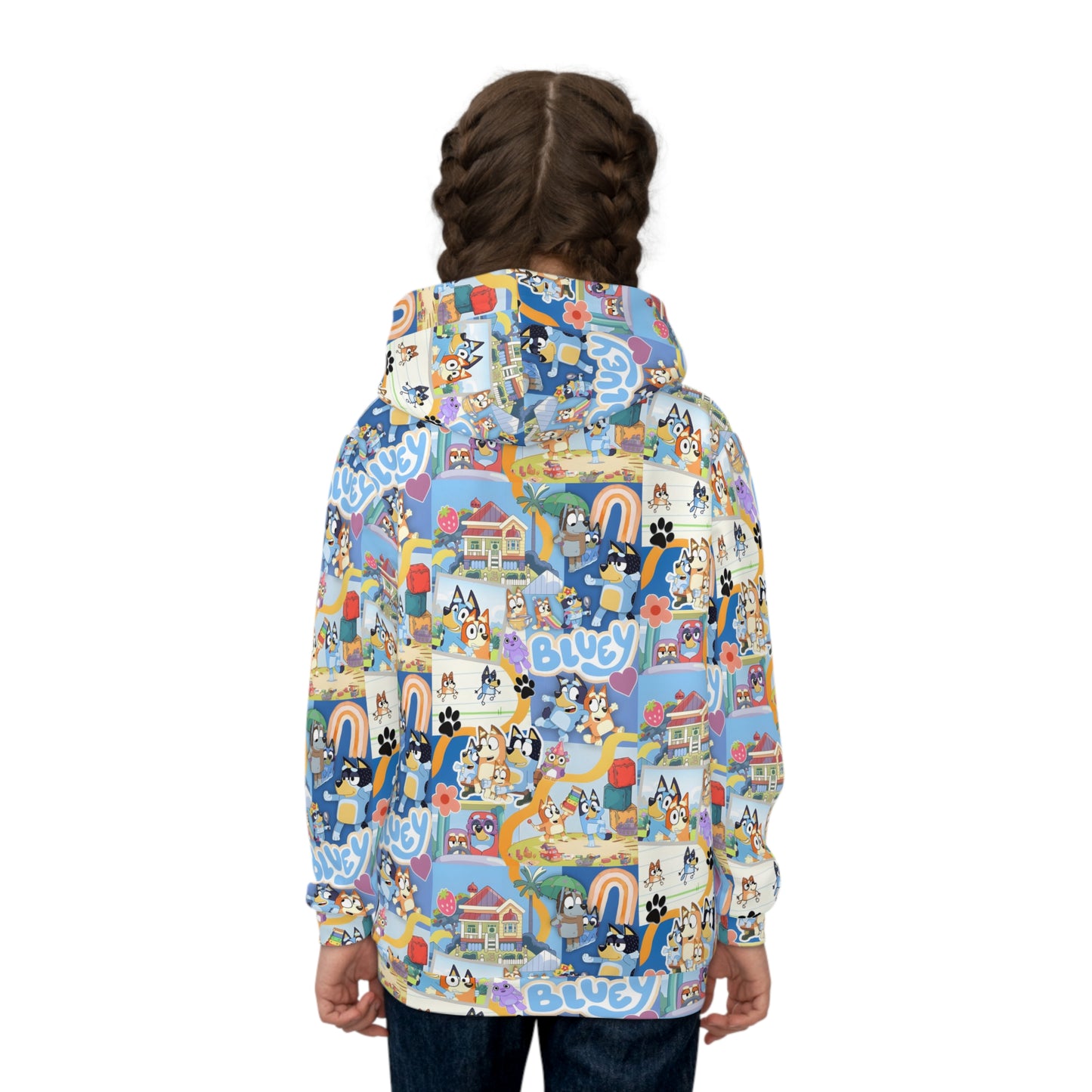 Bluey Playtime Collage Children's Hoodie