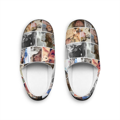 Taylor Swift's Cats Collage Pattern Women's Indoor Slippers