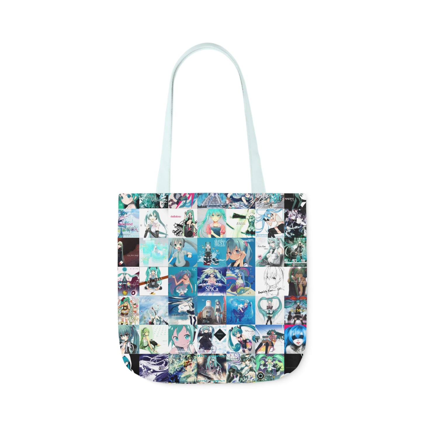 Hatsune Miku Album Cover Collage Polyester Canvas Tote Bag