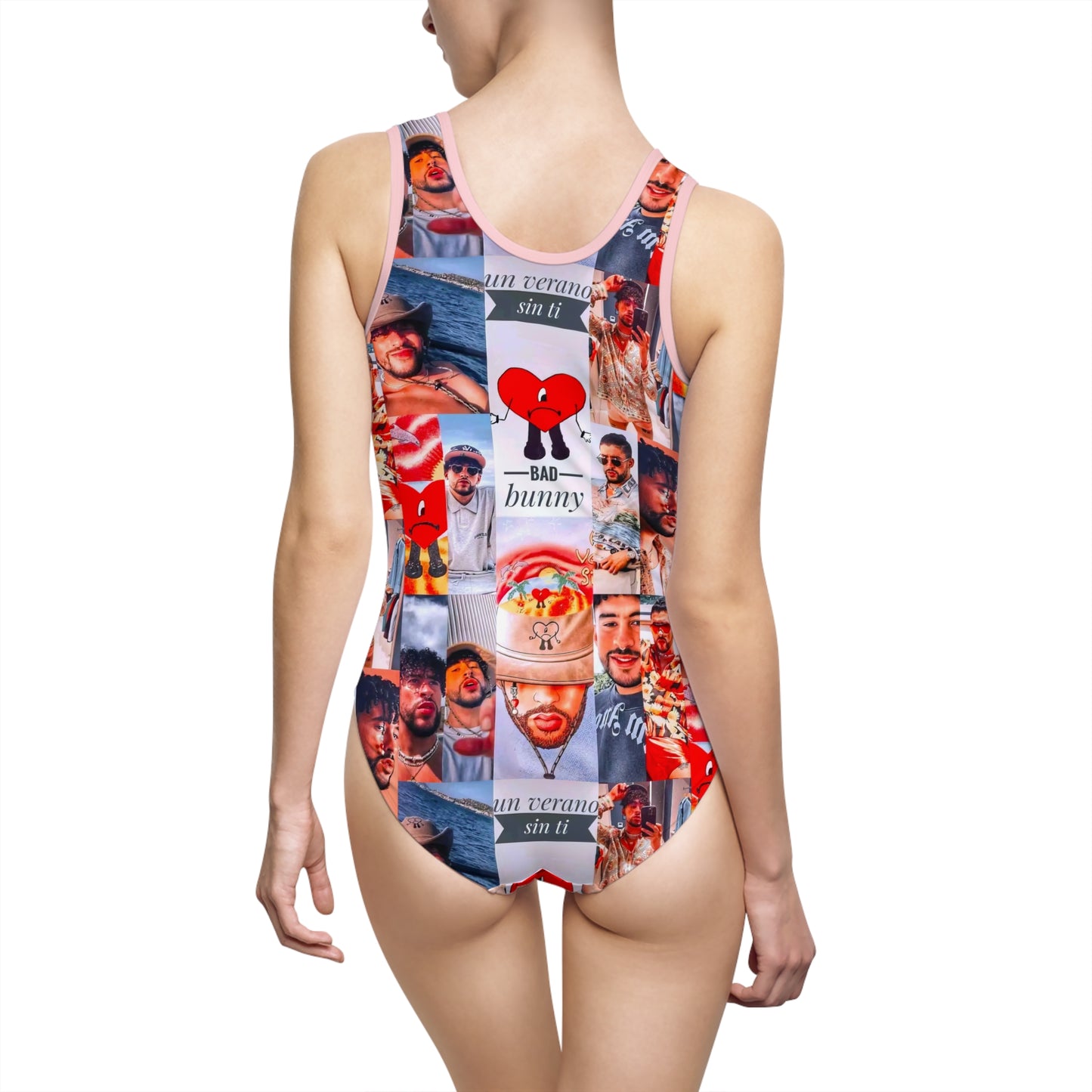 Bad Bunny Un Verano Sin Ti Photo Collage Women's Classic One-Piece Swimsuit