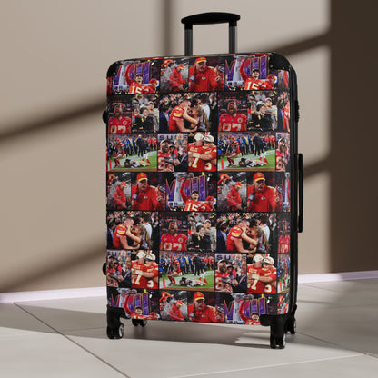 Kansas City Chiefs Superbowl LVIII Championship Victory Collage Suitcase