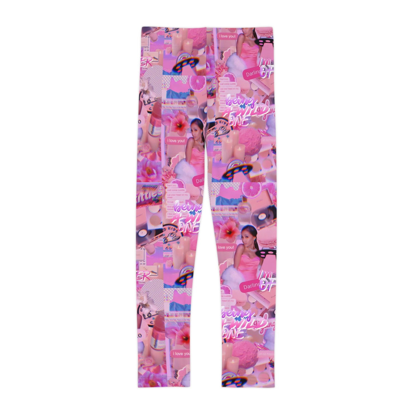 Ariana Grande Purple Vibes Collage Kids Leggings