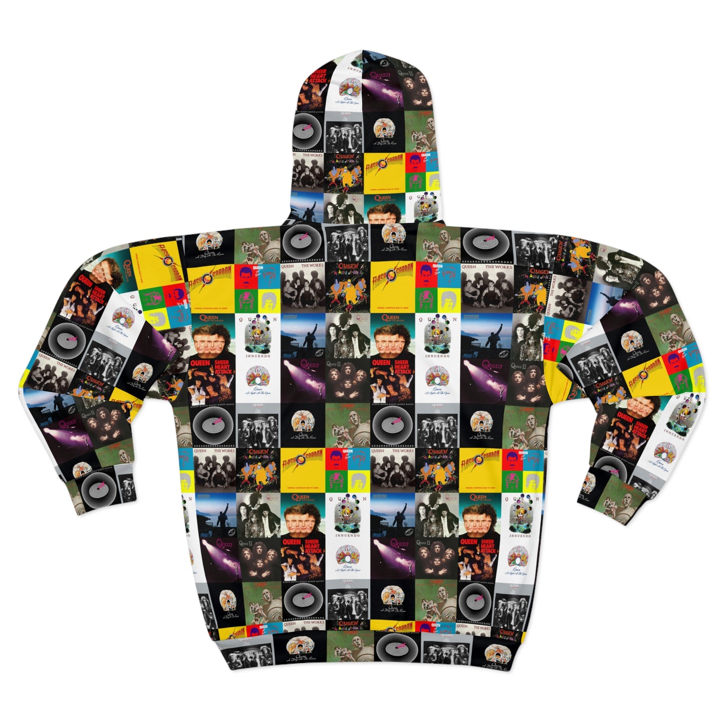 Queen Album Cover Collage Unisex Zip Hoodie