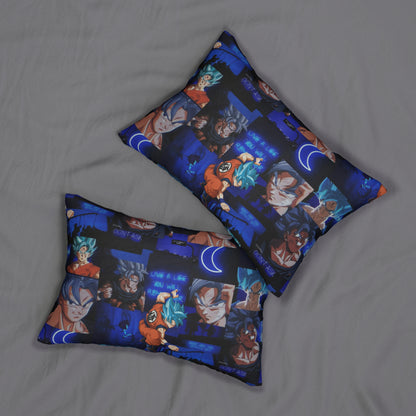 Dragon Ball Z Saiyan Moonlight Collage Spun Polyester Lumbar Pillow