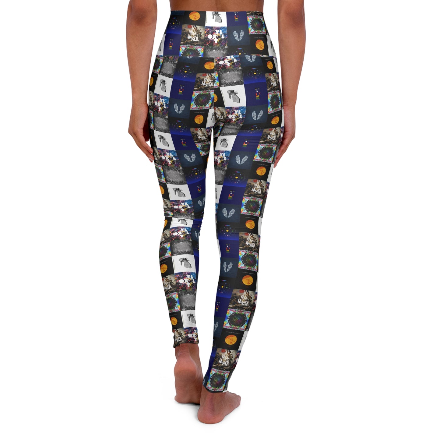 Colplay Album Cover Collage High Waisted Yoga Leggings
