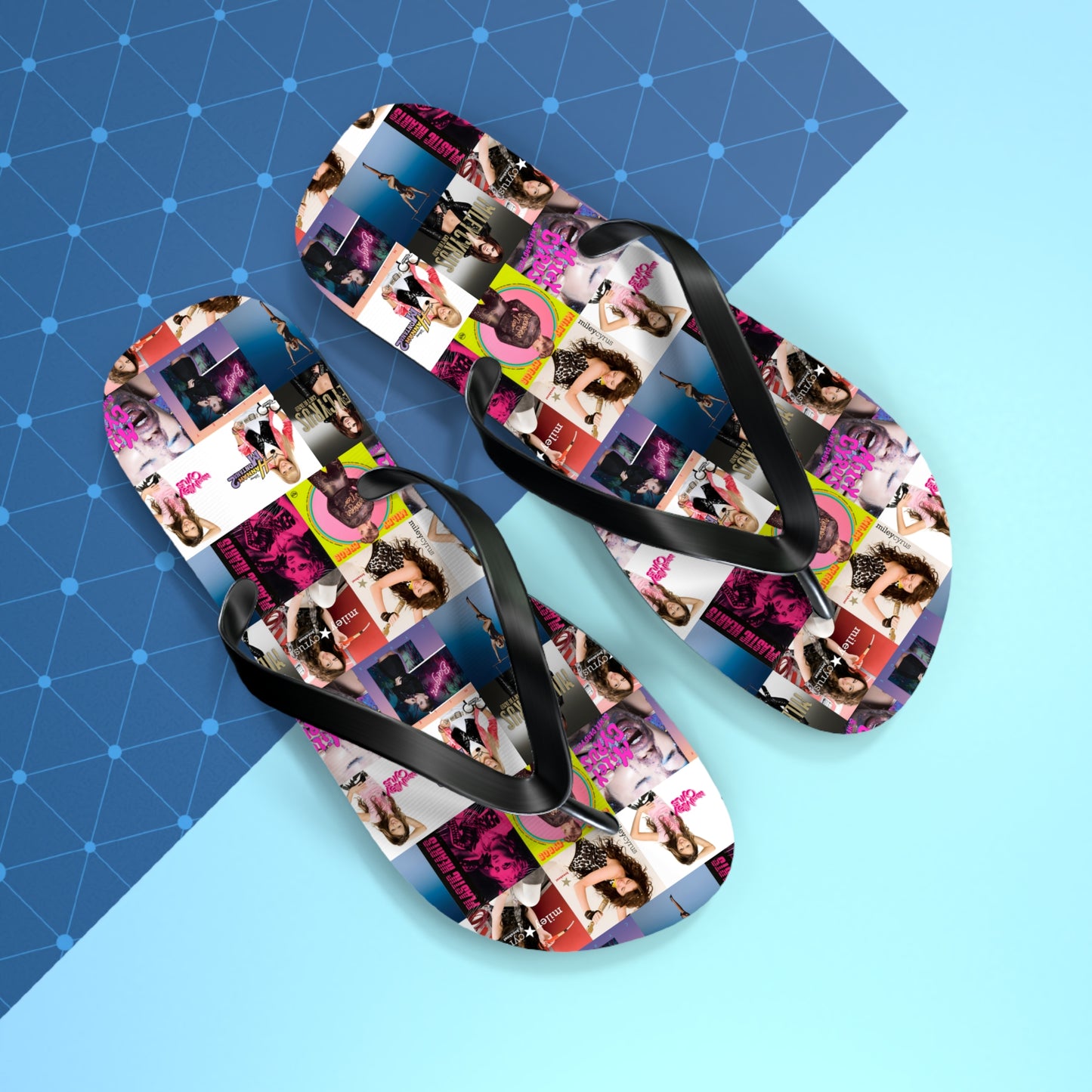 Miley Cyrus Album Cover Collage Flip Flops