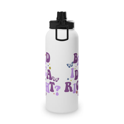 Olivia Rodrigo Bad Idea Right? Stainless Steel Sports Lid Water Bottle