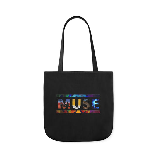 Muse Album Art Letters Polyester Canvas Tote Bag