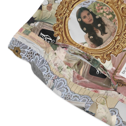 Lana Del Rey Victorian Collage Men's Swim Trunks