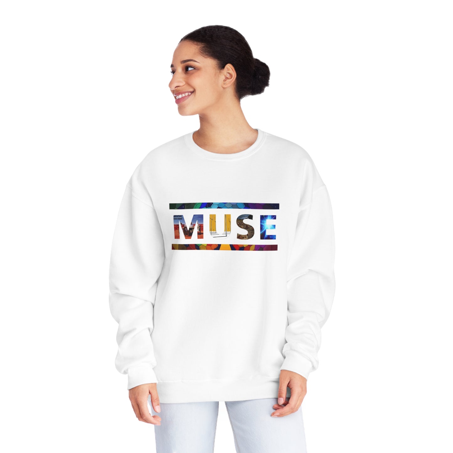 Muse Album Art Letters Unisex NuBlend Crewneck Sweatshirt