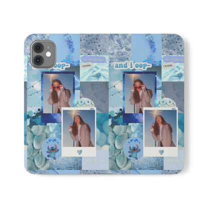 Olivia Rodrigo Light Blue Aesthetic Collage Phone Flip Case