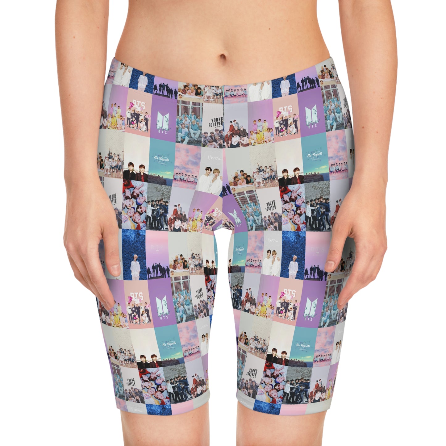 BTS Pastel Aesthetic Collage Women's Bike Shorts