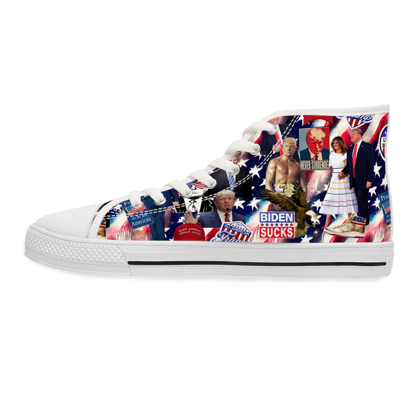 Donald Trump 2024 MAGA Montage Women's High Top Sneakers