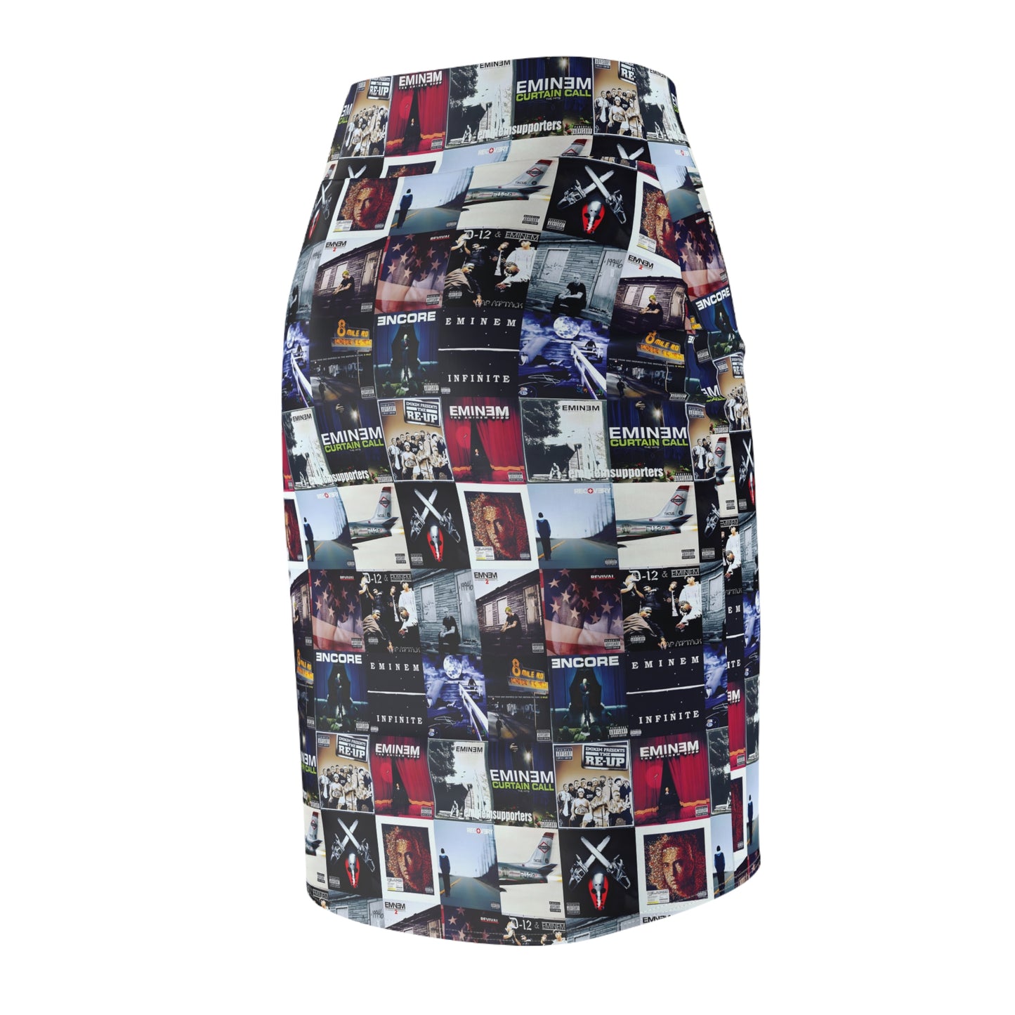 Eminem Album Art Cover Collage Women's Pencil Skirt