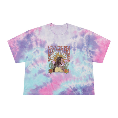 Lana Del Rey Vintage Artwork Women's Tie-Dye Crop Tee