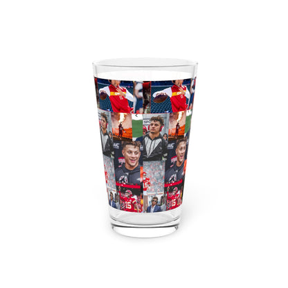 Patrick Mahomes Chiefs MVPAT Photo Collage Pint Glass