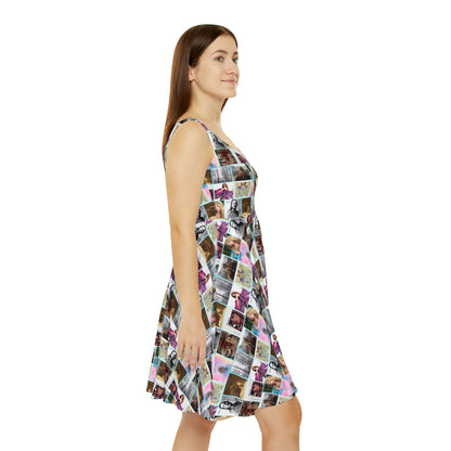 Taylor Swift Album Art Collage Pattern Women's Skater Dress