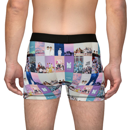 BTS Pastel Aesthetic Collage Men's Boxers