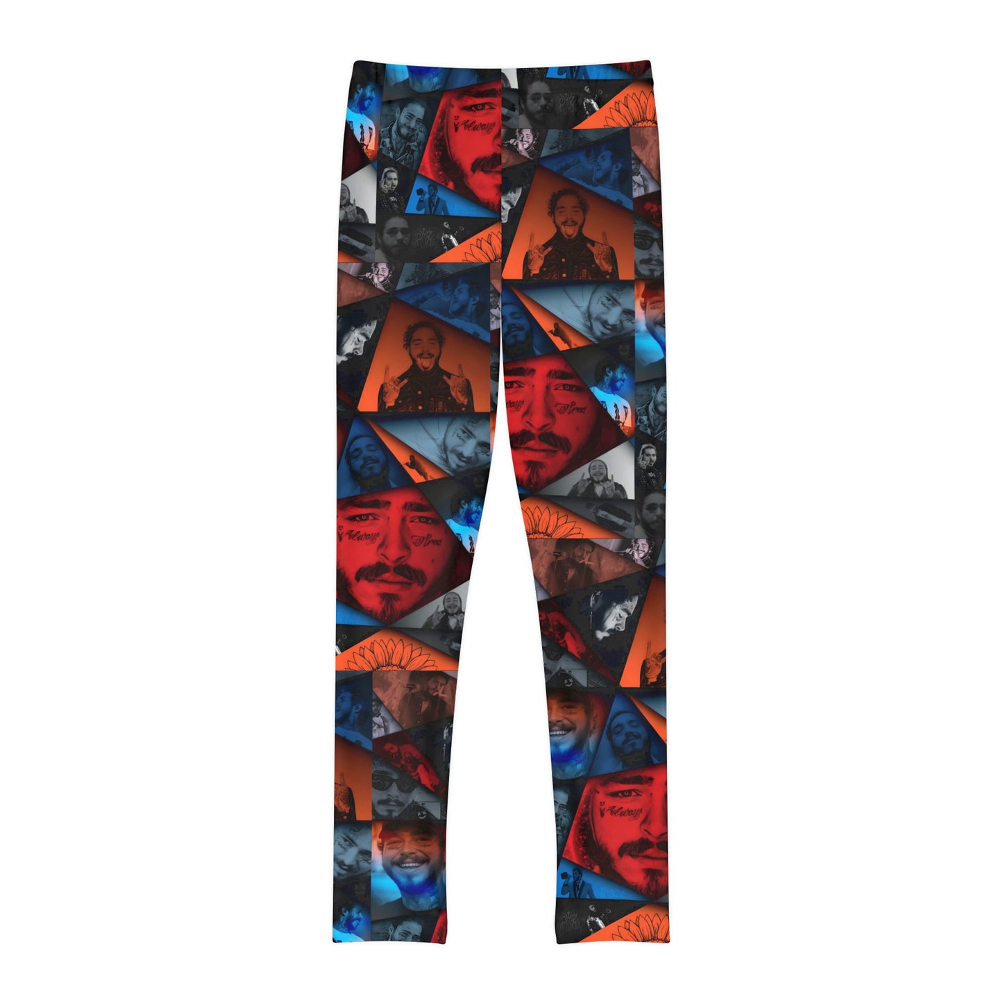 Post Malone Crystal Portraits Collage Youth Leggings