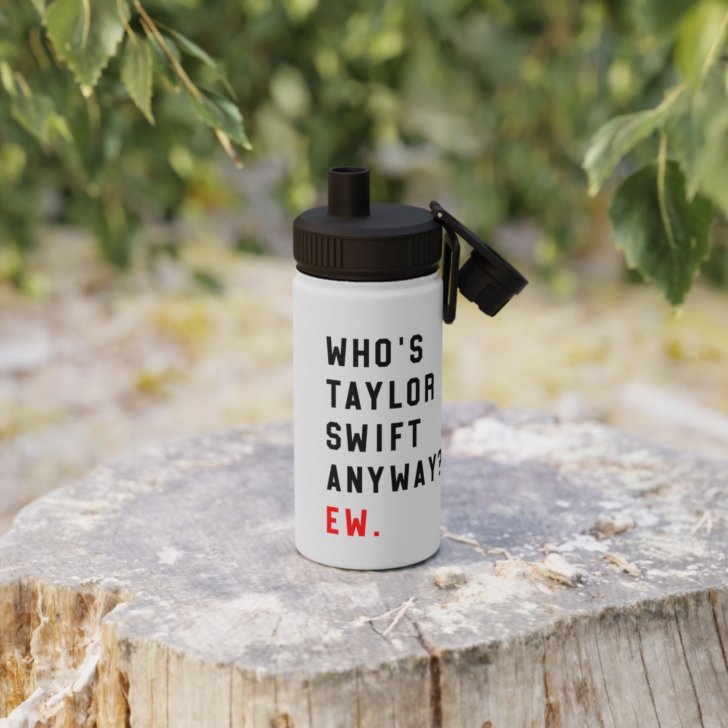 Who Is Taylor Swift Anyway? Ew Stainless Steel Sports Lid Water Bottle