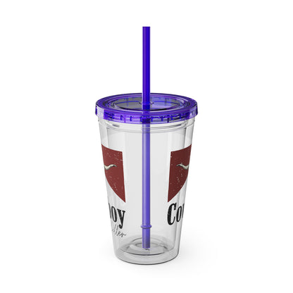 Morgan Wallen Cowboy Killer Sunsplash Tumbler with Straw