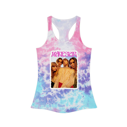 Måneskin Group Photo Tie Dye Racerback Tank Top