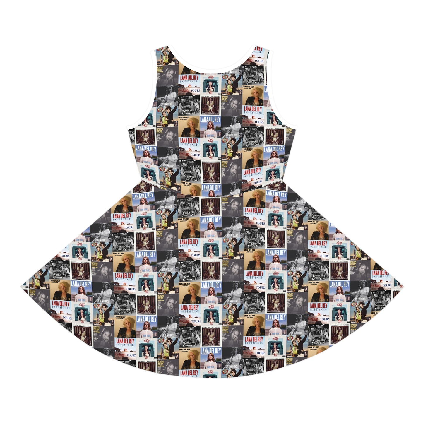 Lana Del Rey Album Cover Collage Girls' Sleeveless Sundress