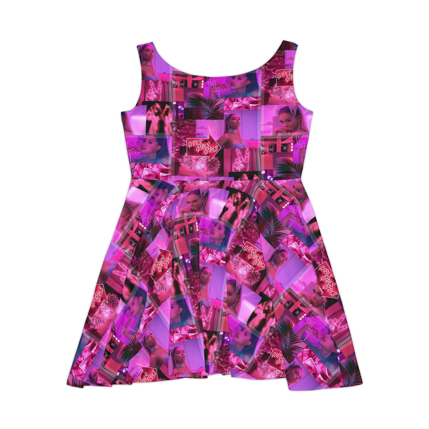 Ariana Grande 7 Rings Collage Women's Skater Dress