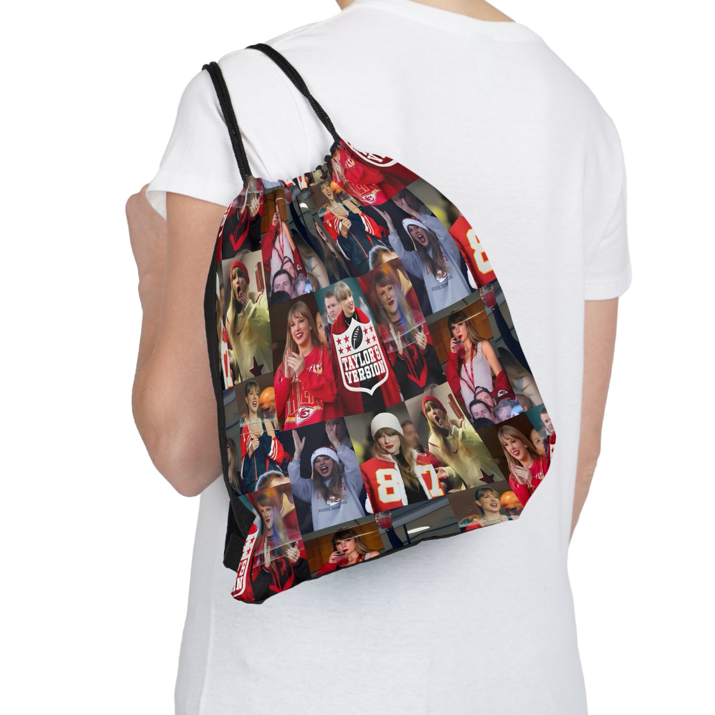 Taylor Swift Chiefs Fan Taylor's Version Outdoor Drawstring Bag