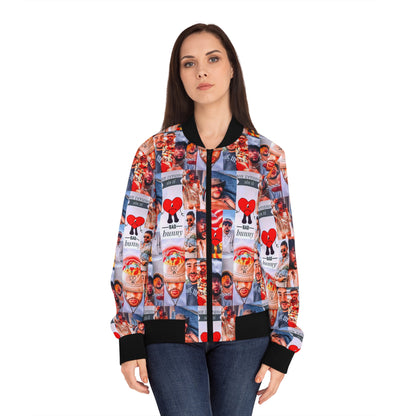 Bad Bunny Un Verano Sin Ti Photo Collage Women's Bomber Jacket