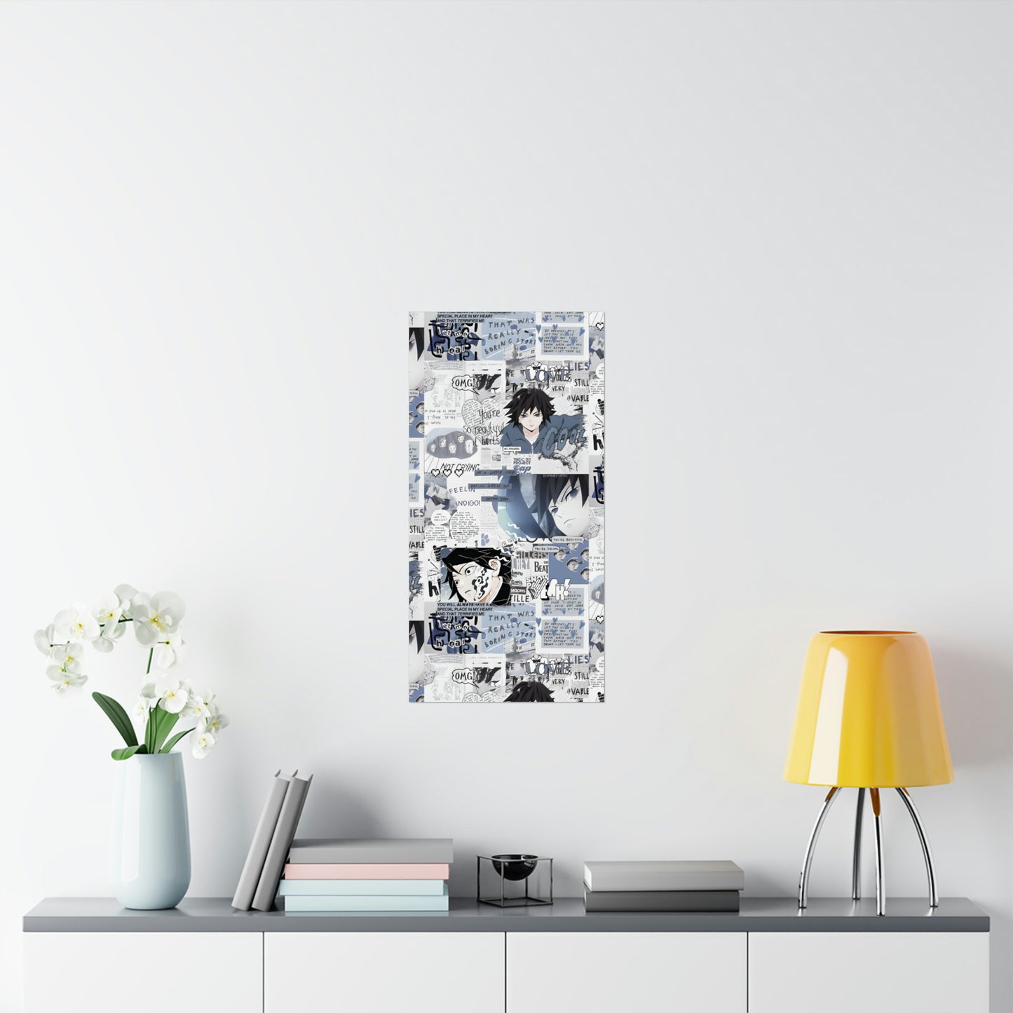 Demon Slayer Giyu Aesthetic Collage Matte Vertical Poster