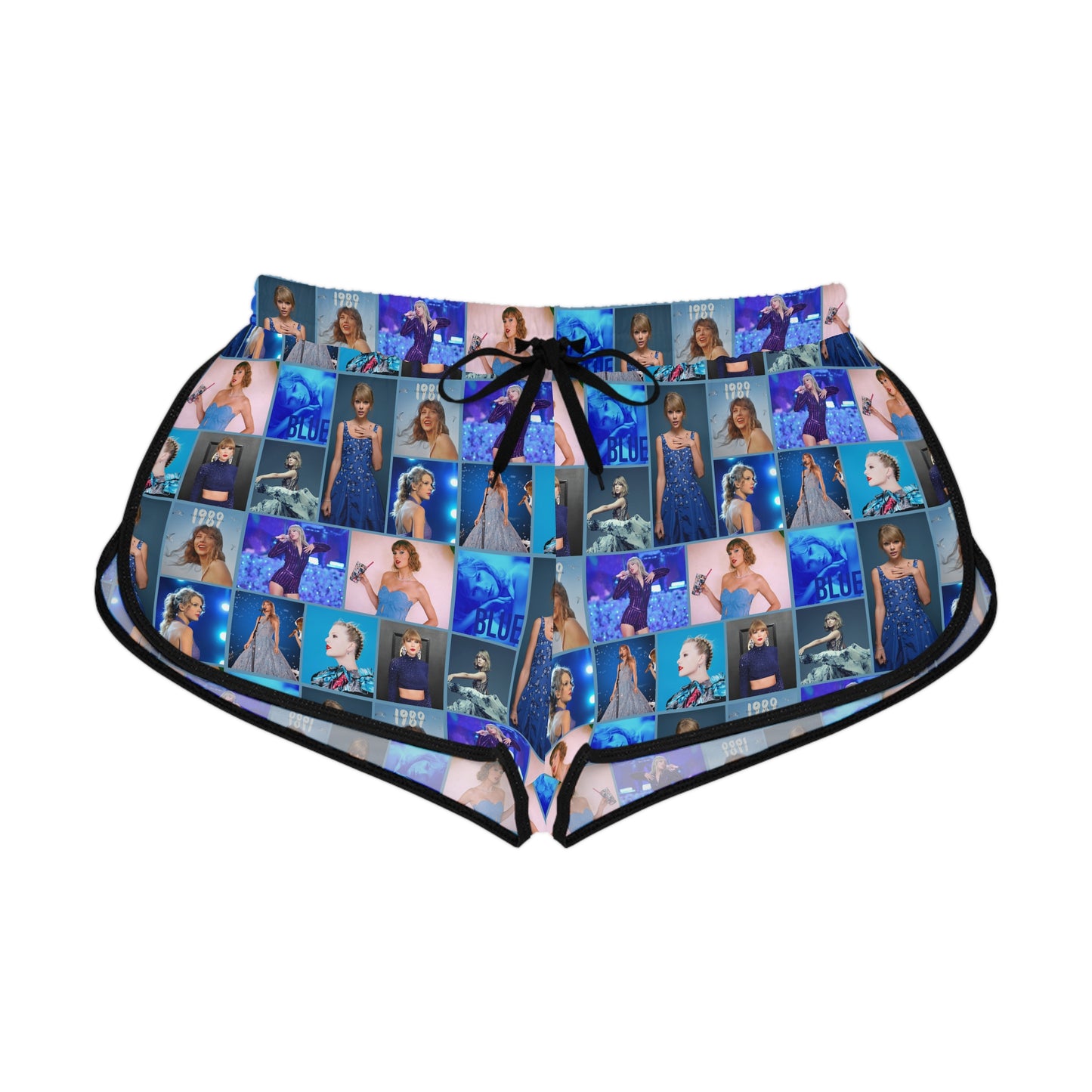 Taylor Swift Blue Aesthetic Collage Women's Relaxed Shorts