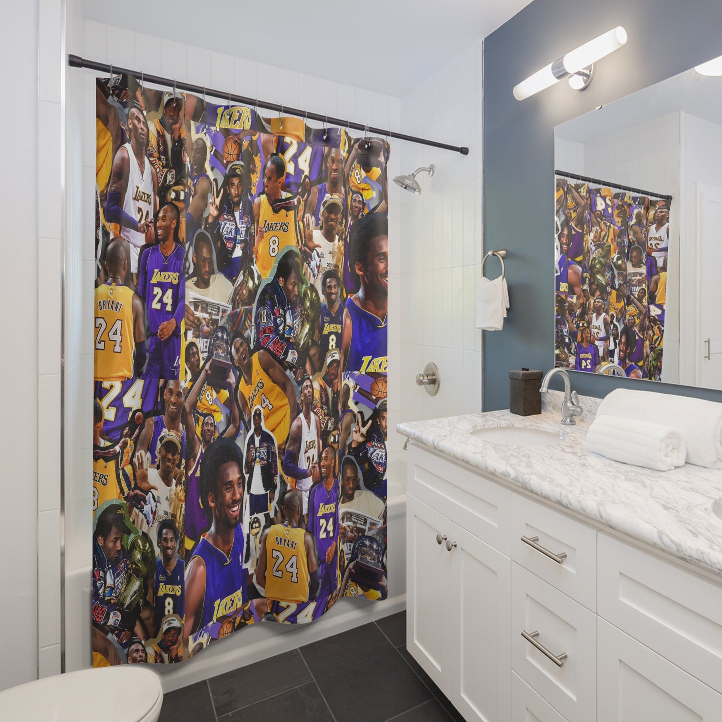 Kobe Bryant Career Moments Photo Collage Shower Curtain